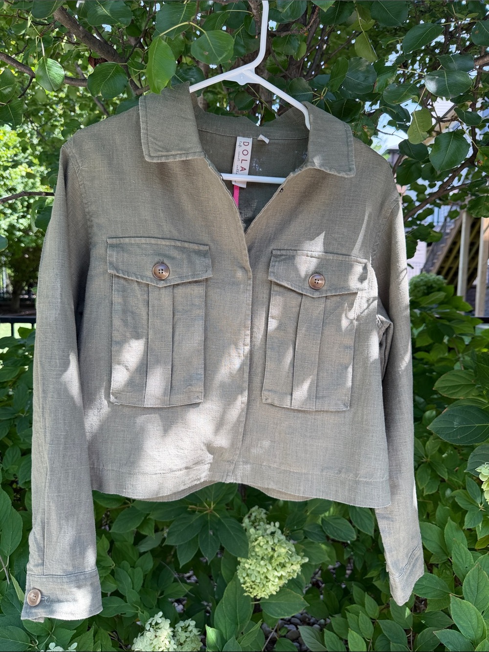 dolan Olive Utility Crop Jacket